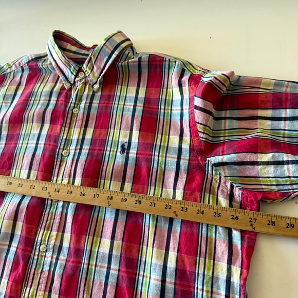 Ralph Lauren Classic Fit Colorful Spring Plaid Casual Button Down Shirt Mens 2XL - Picture 6 of 7